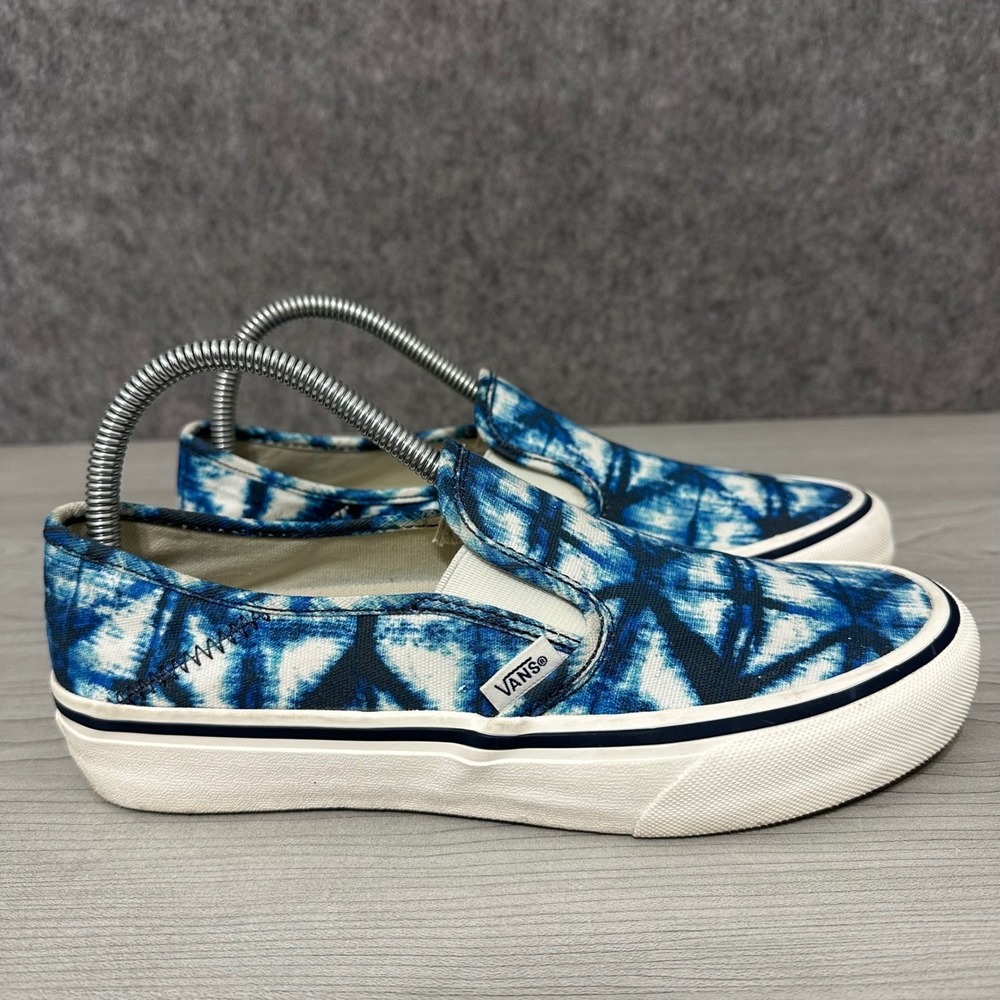 Vans Classic Slip On Shoes Tie Dye Indigo Dress Blues‎ Women's 8.5